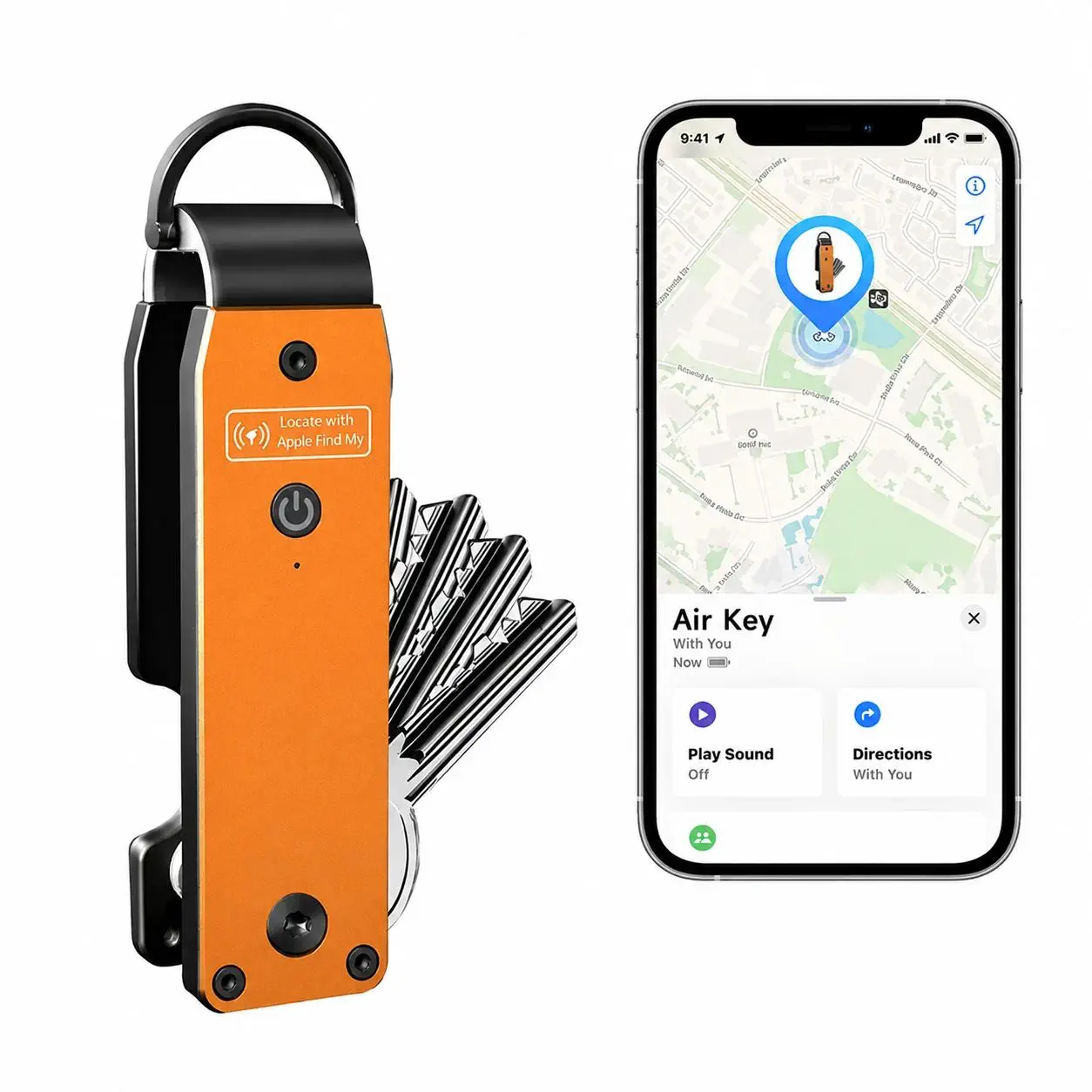 Schlüssel-Organizer Orange mit Apple Find My – Vorteile im Überblick